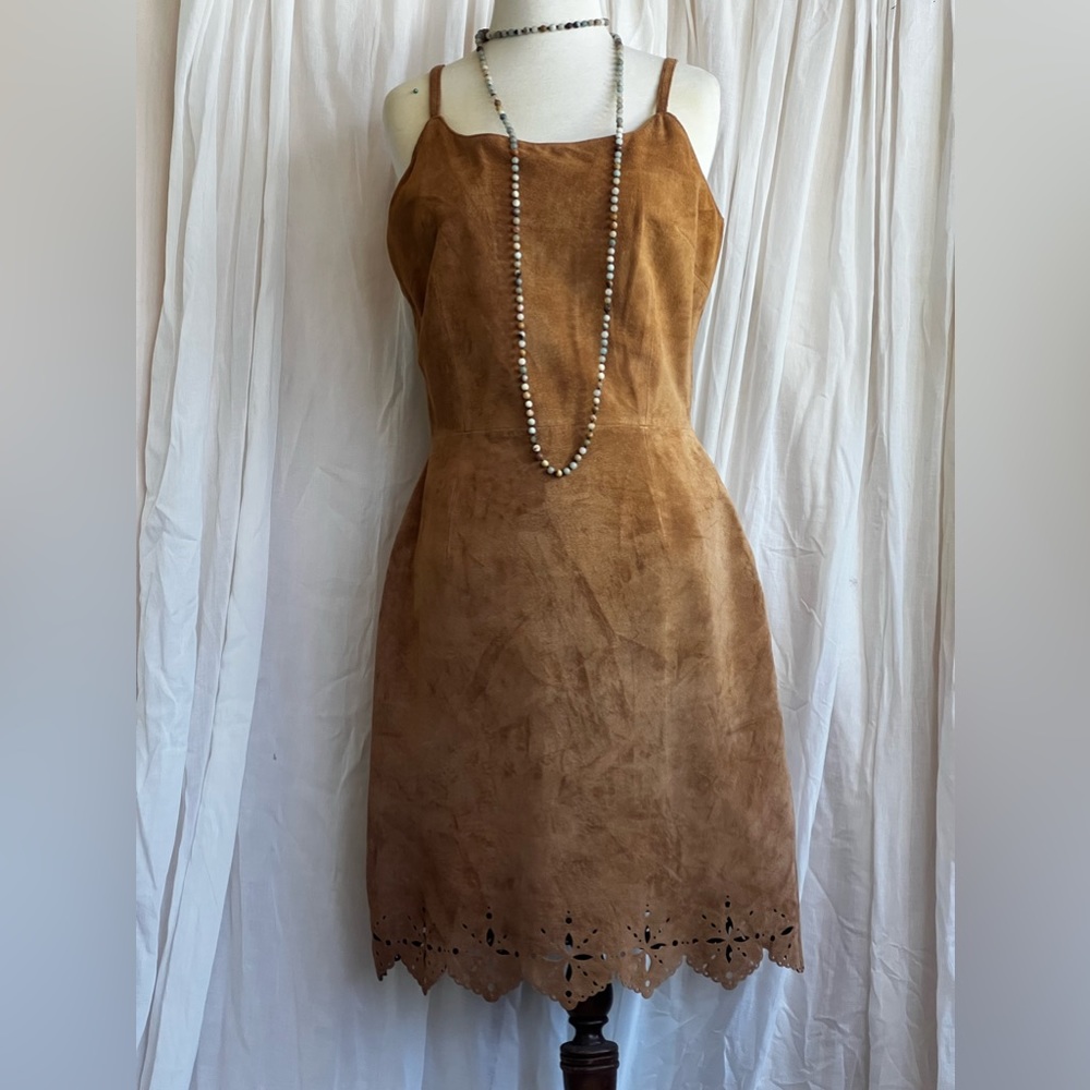 Vintage Newport News Styleworks- 100% leather dress